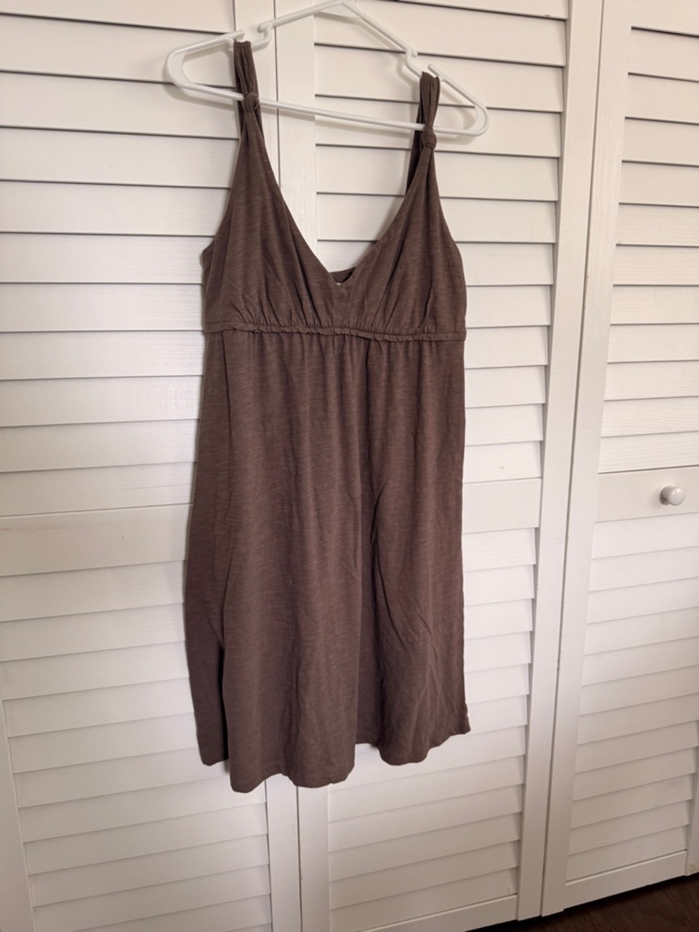 LOFT Mauve Brown Sleeveless V-Neck Dress